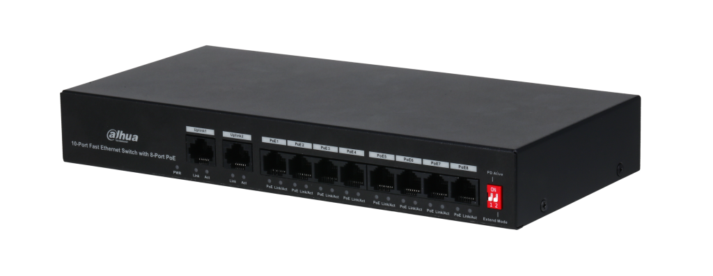 PFS3010-8ET-65 10-Port Fast Ethernet Switch with 8-Port PoE