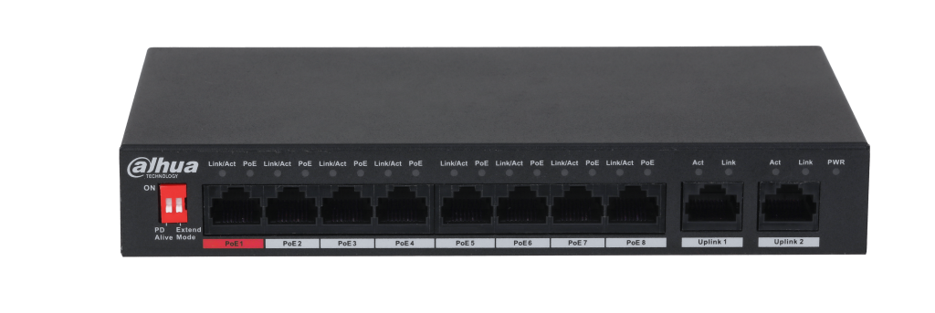 PFS3010-8ET-96 10-Port Unmanaged Desktop Switch with 8-Port PoE