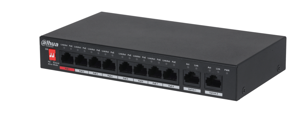 PFS3010-8ET-96 10-Port Unmanaged Desktop Switch with 8-Port PoE
